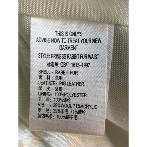 NWT Only Brand Womens White Genuine Rabbit Fur Hooded Vest 8936 Size XS/S - Picture 5 of 11